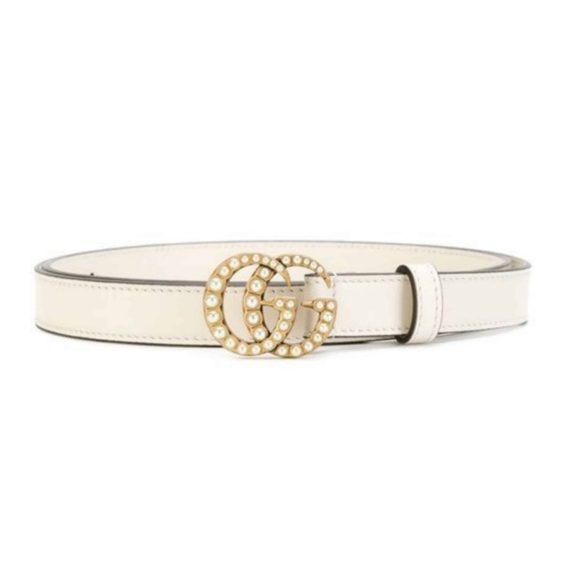 GUCCI PEARL STUDDED GG BELT ¨C B14