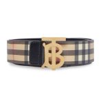 BURBERRY REVERSIBLE MONOGRAM MOTIF VINTAGE CHECK BELT IN ARCHIVE BEIGE-B27