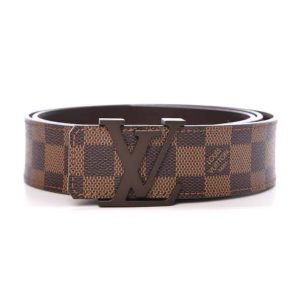 LOUIS VUITTON DAMIER EBENE LV INITIALES BELT-B31