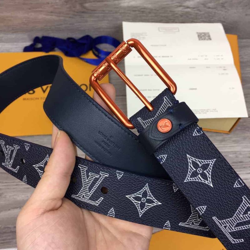 LOUIS VUITTON BELT VOYA.GER MONOGRAM UPSIDE DOWN INK NA.VY ¨C B99 - Image 3