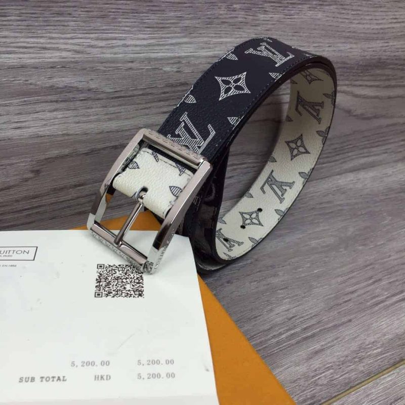 LOUIS VUITTON WHITE/BLUE MONOGRAM SA.VANE CANVAS CHAP.MAN BROTHERS RE.VERSO BELT ¨C B101 - Image 3