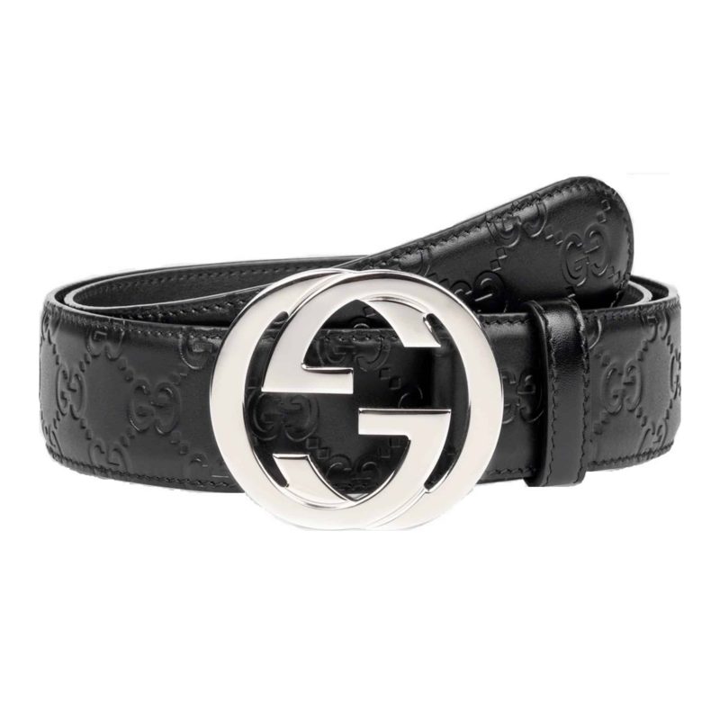 GUCCI INTERLOCKING-G LEATHER BELT ¨C B7