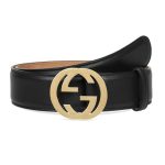 GUCCI INTERLOCKING-G LEATHER BELT ¨C B5