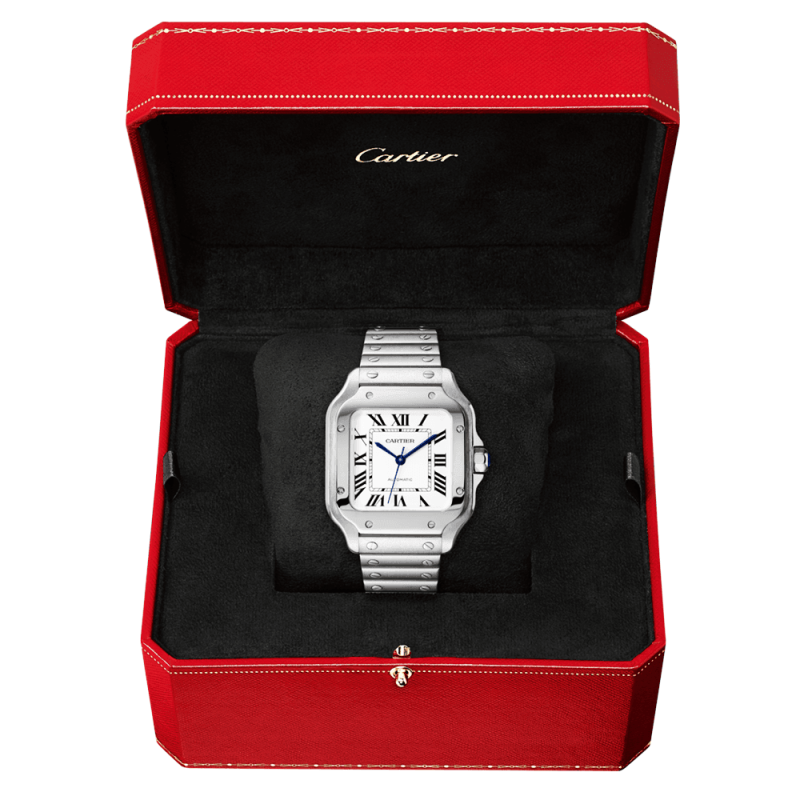 Santos de Cartier Medium Steel Bracelet/Strap Watch - Image 3