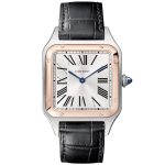 Santos-Dumont Large & 18ct Pink Gold Steel Strap Watch