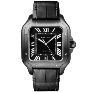 Santos de Cartier Large ADLC Black Dial & Strap Men¡¯s Automatic Watch