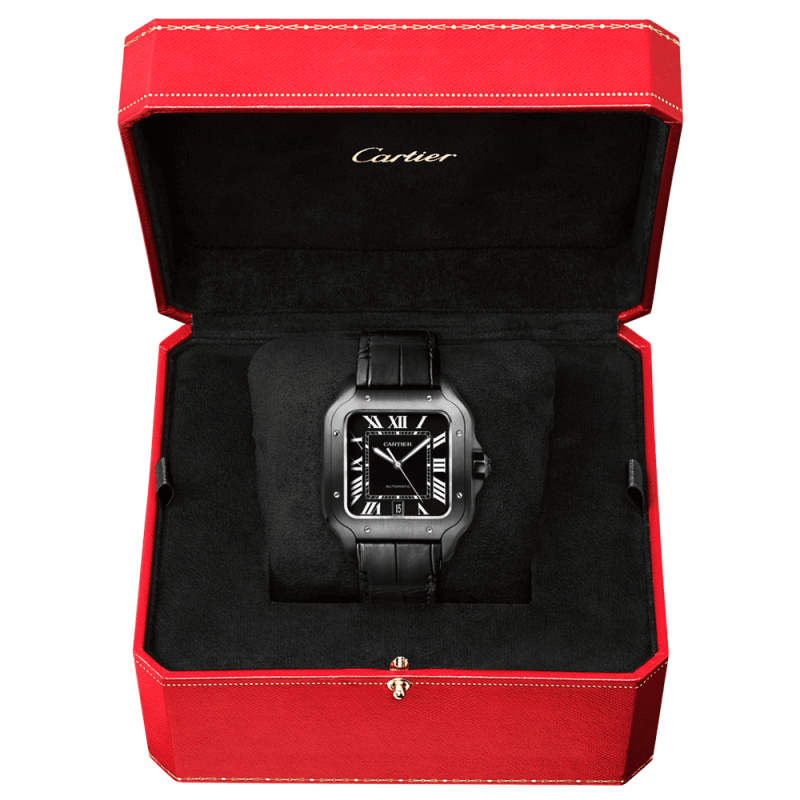 Santos de Cartier Large ADLC Black Dial & Strap Men¡¯s Automatic Watch - Image 3