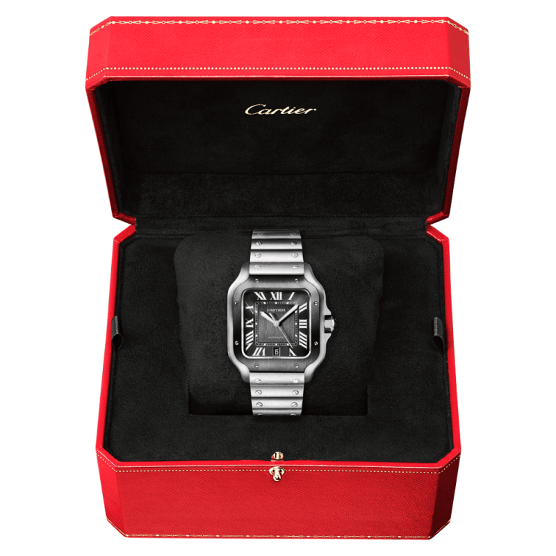 Santos de Cartier Large Steel & ADLC Grey Dial Men¡¯s Automatic Watch - Image 3