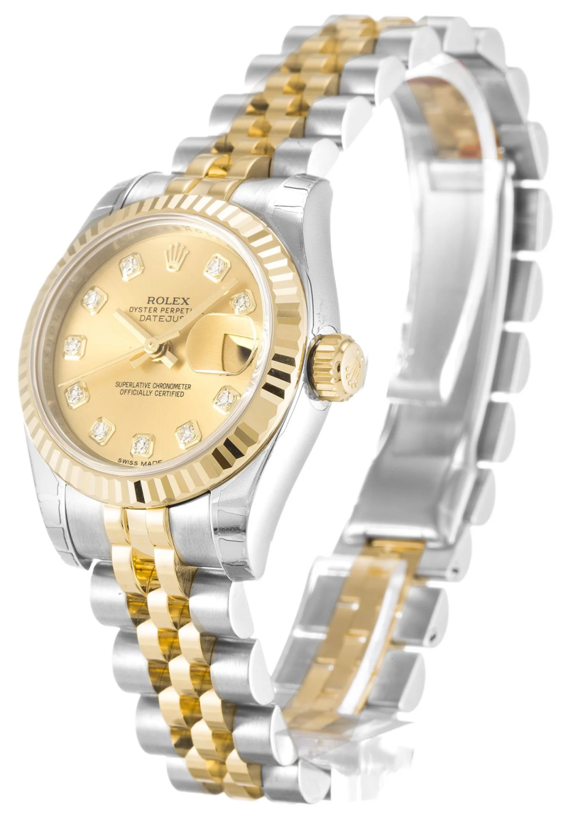Rolex Lady-Datejust 26mm Champagne Gold Dial 179173 - Image 2