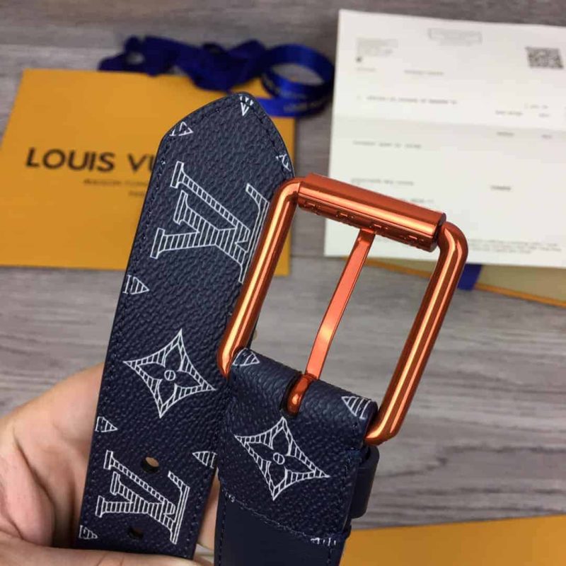 LOUIS VUITTON BELT VOYA.GER MONOGRAM UPSIDE DOWN INK NA.VY ¨C B99 - Image 4