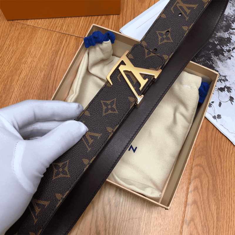 LOUIS VUITTON BELT INITIALES REVERSIBLE MONOGRAM 1W NOIR BLACK/BROWN ¨C B32 - Image 2