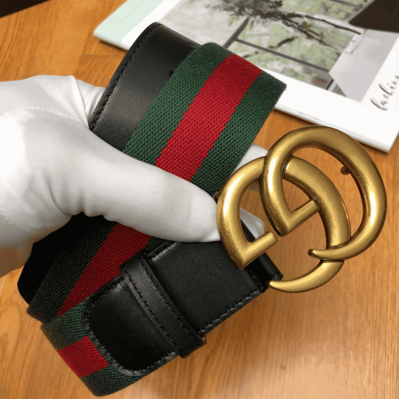 GUCCI GG BELT CUIR GREEN/RED LEATHER NE.RO ¨C B013 - Image 8