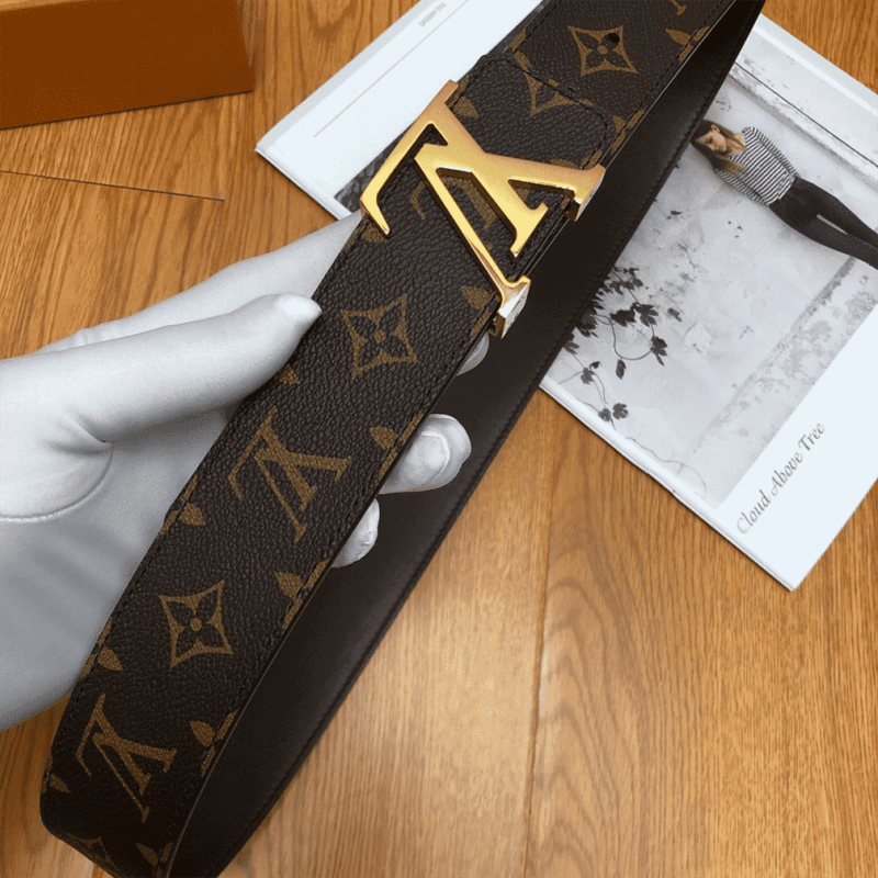 LOUIS VUITTON BELT INITIALES REVERSIBLE MONOGRAM 1W NOIR BLACK/BROWN ¨C B32 - Image 8