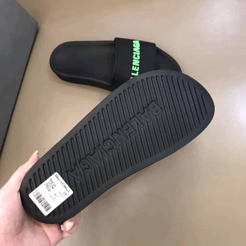 BALENCIAGA RUBBER LOGO POOL SLIDE SANDALS – BBS3 - Image 3