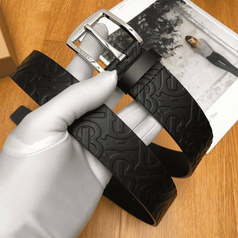 BURBERRY MONOGRAM LEATHER BELT - B22 - Image 7