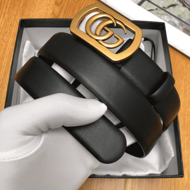 GUCCI BELT WITH FRAMED DOUBLE G BUCKLE ¨C B8 - Image 6