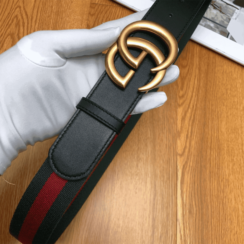 GUCCI GG BELT CUIR GREEN/RED LEATHER NE.RO ¨C B013 - Image 7