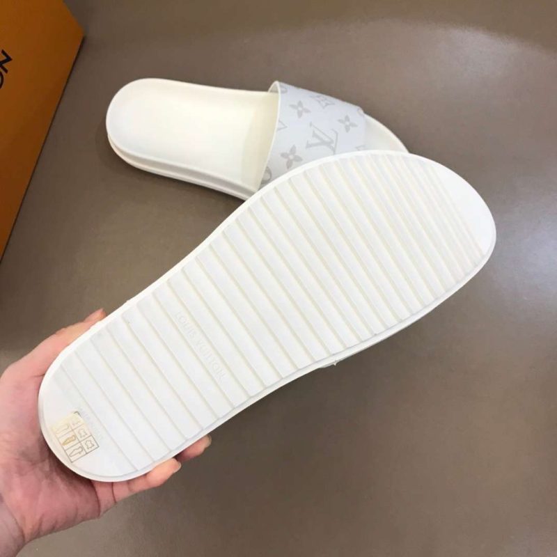 LOUIS VUITTON WHITE MONOGRAM SLIDES – LSVT43 - Image 4