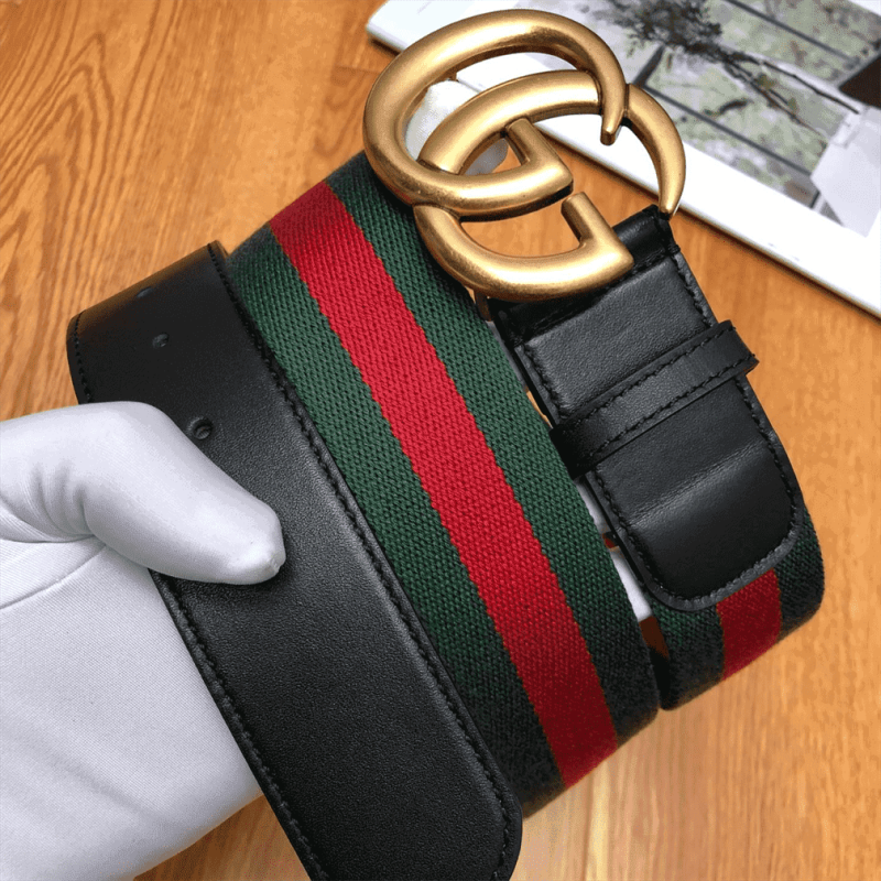 GUCCI GG BELT CUIR GREEN/RED LEATHER NE.RO ¨C B013 - Image 6