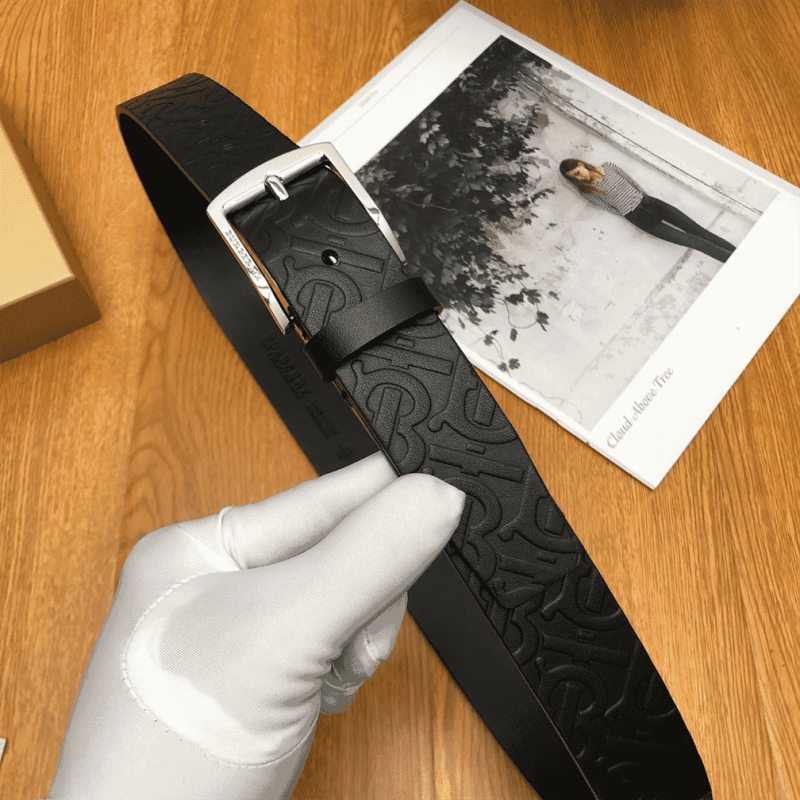 BURBERRY MONOGRAM LEATHER BELT - B22 - Image 6