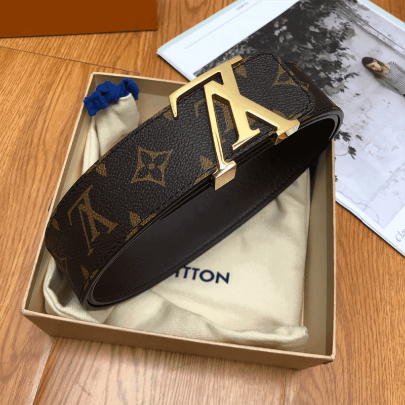 LOUIS VUITTON BELT INITIALES REVERSIBLE MONOGRAM 1W NOIR BLACK/BROWN ¨C B32 - Image 6