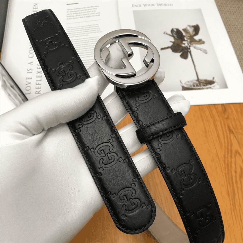 GUCCI INTERLOCKING-G LEATHER BELT ¨C B7 - Image 6