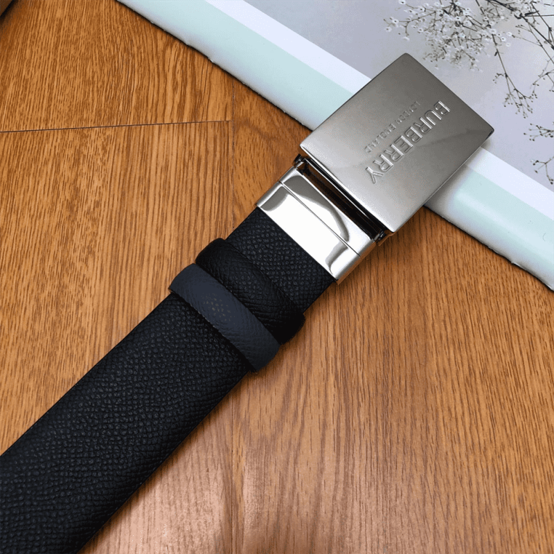 BURBERRY REVERSIBLE PLAQUE BUCKLE GRAINY LEATHER BELT - B25 - Image 6