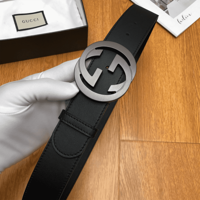 GUCCI INTERLOCKING-G LEATHER BELT ¨C B12 - Image 5