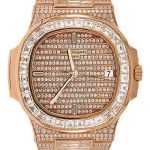 Patek Philippe Nautilus ¨C 40mm Rose Gold Diamond Paved Case ¨C Diamond Paved Dial ¨C Diamond Paved Bracelet ¨C 5719/10R-010