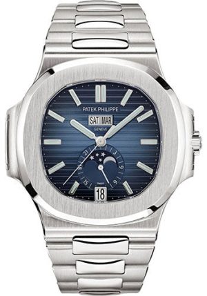 Patek Philippe Nautilus Annual Calendar Moon Phases ¨C 40.5 mm ¨C Steel ¨C Blue Dial ¨C 5726/1A-014