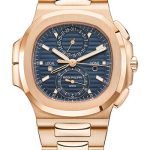 Patek Philippe Nautilus Self-Winding Travel Time Chronograph ¨C 40.5 mm Rose Gold Case ¨C Blue Dial ¨C Rose Gold Bracelet ¨C 5990/1R-001