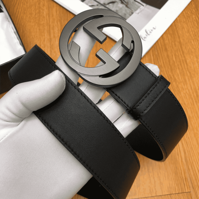 GUCCI INTERLOCKING-G LEATHER BELT ¨C B12 - Image 4