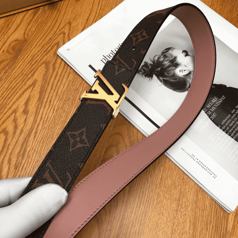 LOUIS VUITTON BELT LV INITIALES REVERSIBLE MONOGRAM ROSE POUDRE ¨C B33 - Image 7