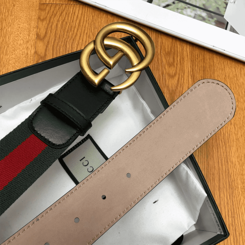 GUCCI GG BELT CUIR GREEN/RED LEATHER NE.RO ¨C B013 - Image 4