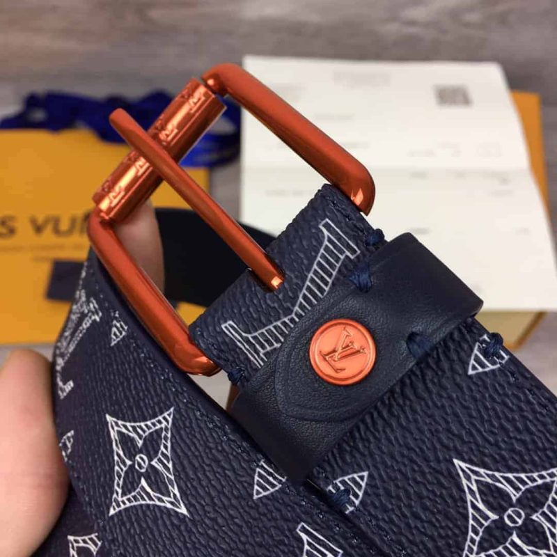 LOUIS VUITTON BELT VOYA.GER MONOGRAM UPSIDE DOWN INK NA.VY ¨C B99 - Image 7