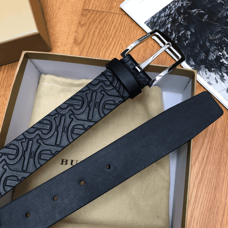 BURBERRY MONOGRAM LEATHER BELT - B22 - Image 4
