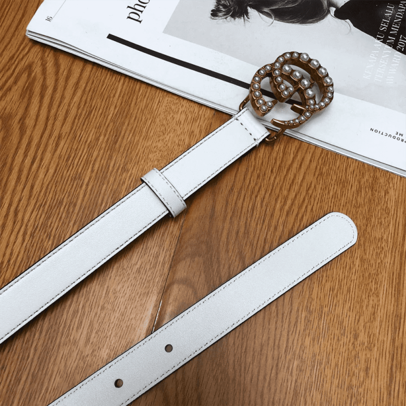 GUCCI PEARL STUDDED GG BELT ¨C B14 - Image 4