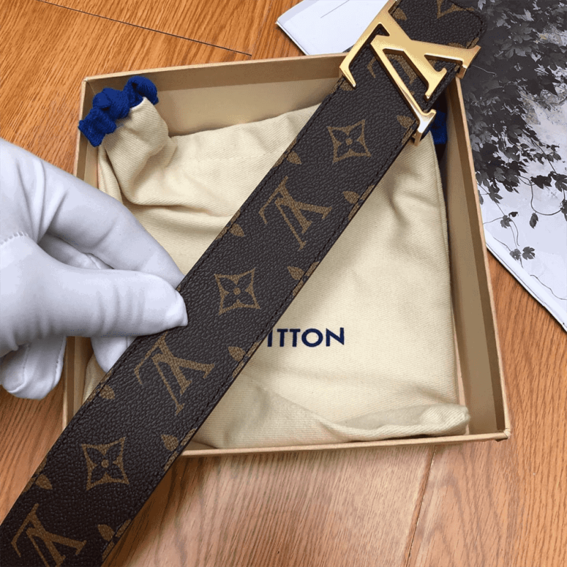 LOUIS VUITTON BELT INITIALES REVERSIBLE MONOGRAM 1W NOIR BLACK/BROWN ¨C B32 - Image 3