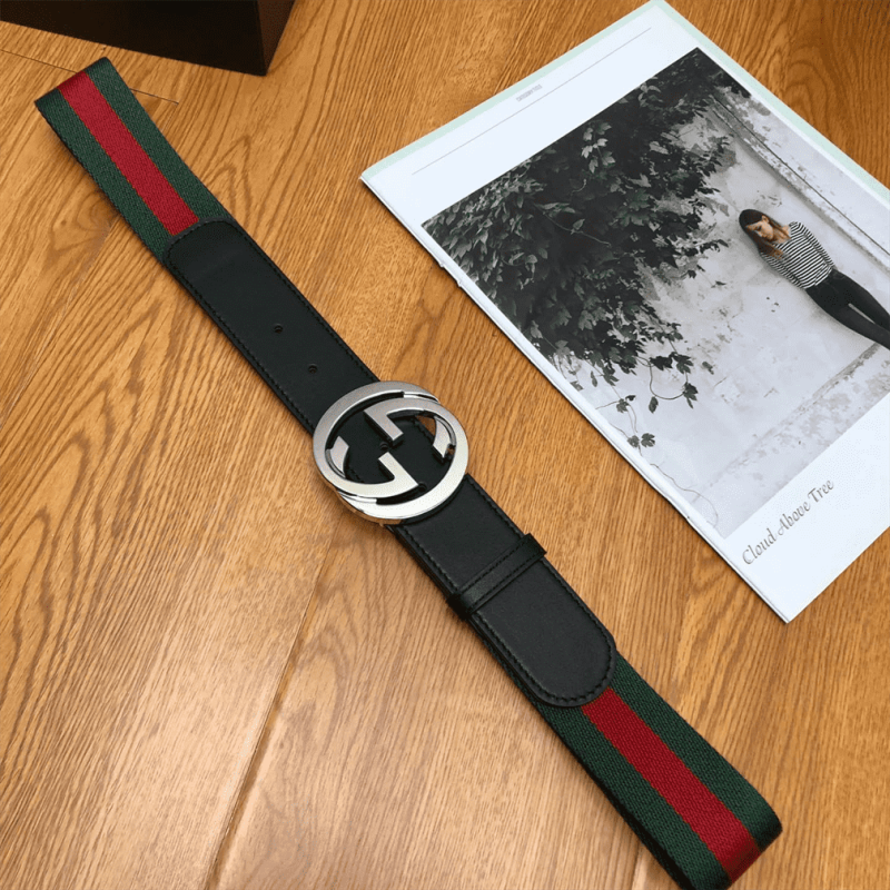 GUCCI MEN¡¯S WEB STRIPED CANVAS BELT ¨C B9 - Image 3