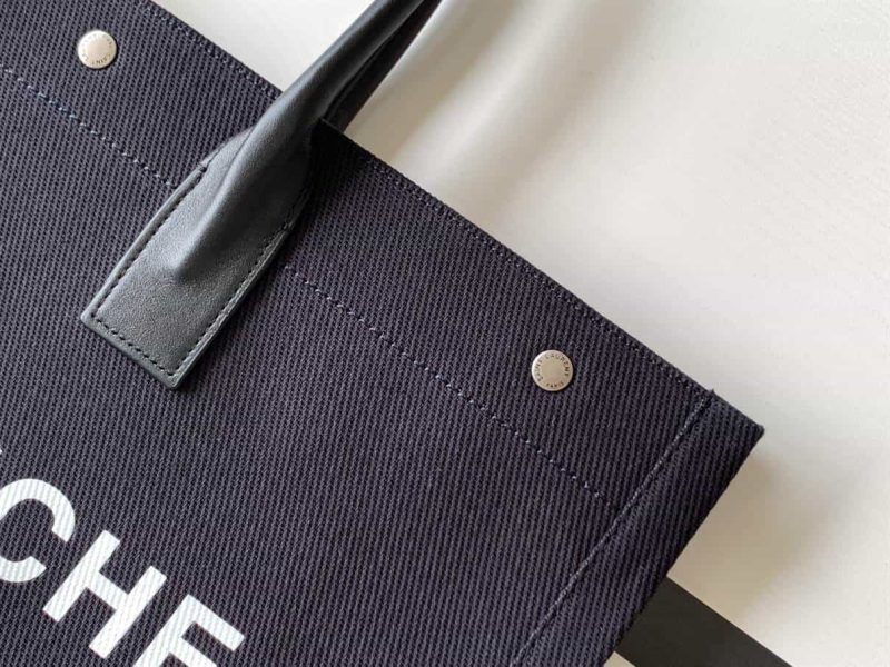 RIVE GAUCHE TOTE BAG IN LINEN AND LEATHER – WBY17 - Image 8