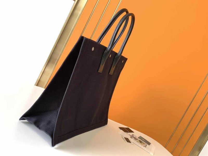 RIVE GAUCHE TOTE BAG IN LINEN AND LEATHER – WBY17 - Image 7
