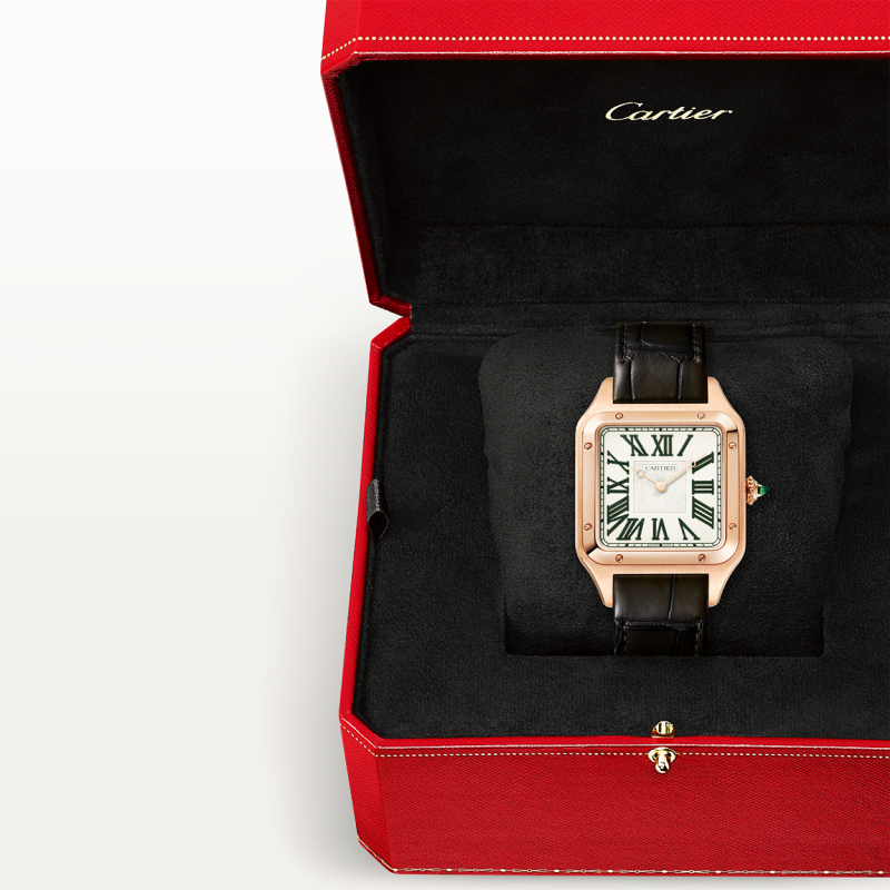 Santos-Dumont Extra Large 18ct Rose Gold Limited Edition Watch - Image 4
