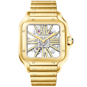 Santos de Cartier Large 18ct Yellow Gold Men¡¯s Skeleton Dial Watch