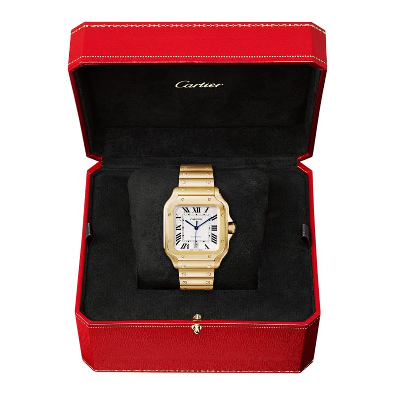 Santos de Cartier Large Automatic 18ct Yellow Gold Bracelet Watch - Image 4