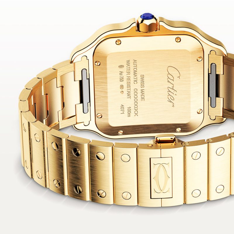 Santos de Cartier Large Automatic 18ct Yellow Gold Bracelet Watch - Image 3