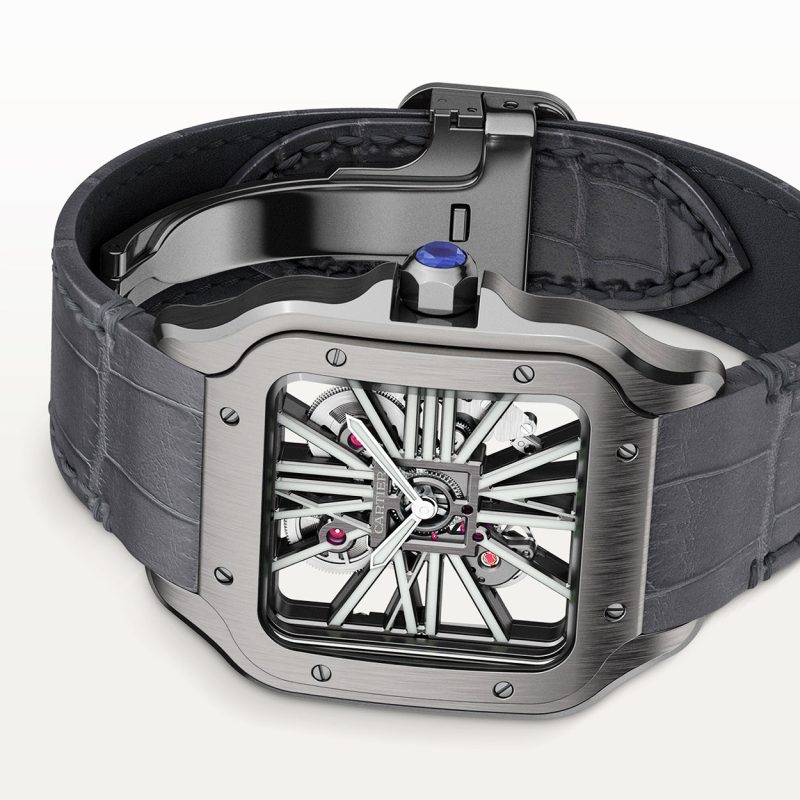 Santos de Cartier Large Skeleton Black ADLC Men¡¯s Watch - Image 2
