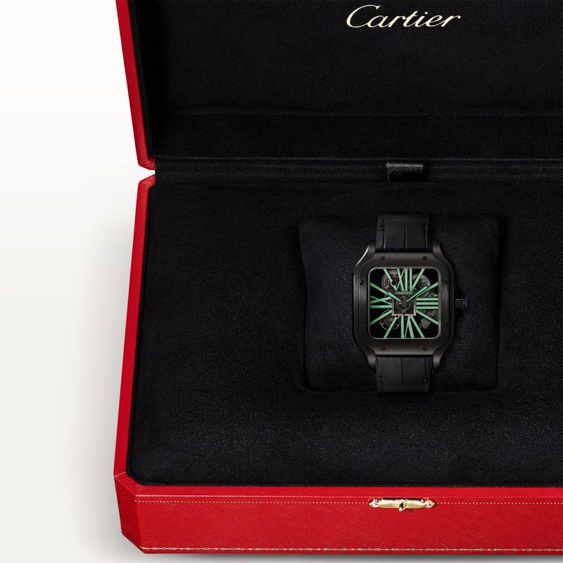 Santos de Cartier Large Skeleton Black ADLC Men¡¯s Watch - Image 4