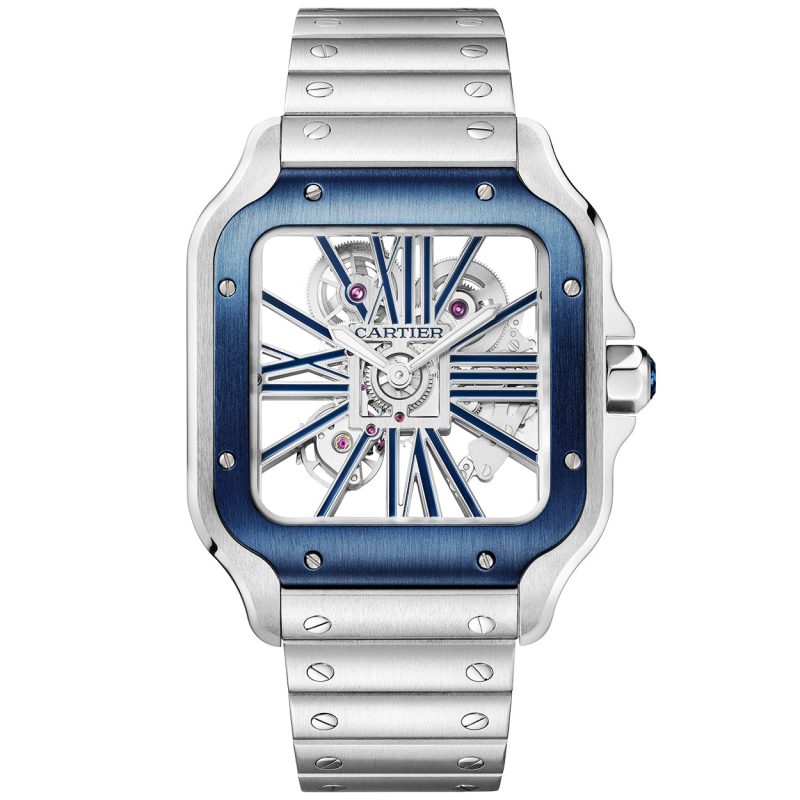 Santos de Cartier Large Skeleton/Blue Dial Men¡¯s Watch