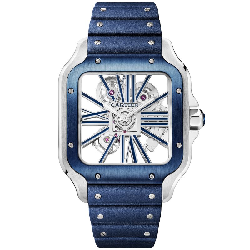 Santos de Cartier Large Skeleton/Blue Dial Men¡¯s Watch - Image 4