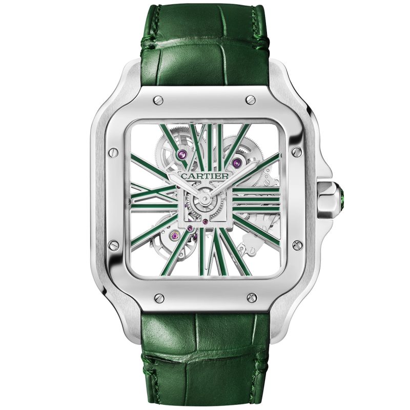 Santos de Cartier Large Skeleton/Green Dial Men¡¯s Watch - Image 4